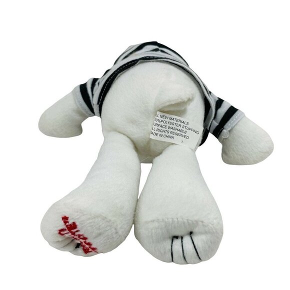 The Rock Alcatraz Hooded Bear Plush 9” Reject Too Cute White Prisoner Novelty - Picture 5 of 10